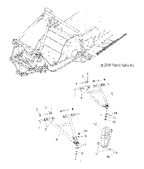 SUSPENSION, FRONT, CONTROL ARMS and SPINDLE - S12MX6JSA/JEA (49SNOWSUSPFRT11600RCR)