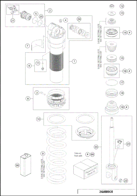 SHOCK ABSORBER DISASSEMBLED
