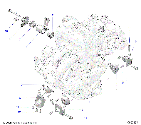 ENGINE, MOUNTING & LONG BLOCK - S26AJE9FSL/AJN9FSL/FSM (C603165)