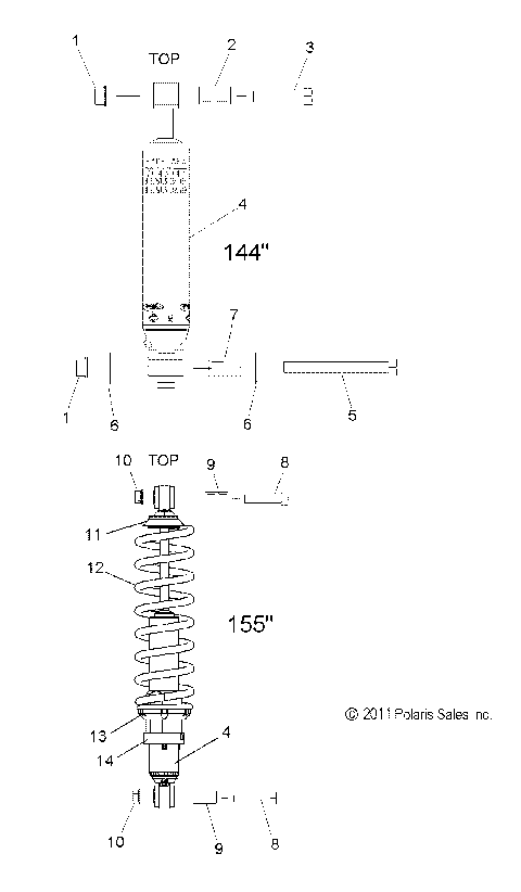 SUSPENSION, SHOCK, REAR TRACK - S15CK6/CM6 ALL OPTIONS (49SNOWSHOCKREAR12600RMK)