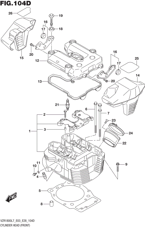 CYLINDER HEAD (FRONT) (VZR1800BZL7 E33)