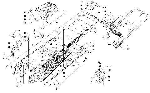 TUNNEL, REAR BUMPER, AND SNOWFLAP ASSEMBLY [104716]