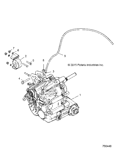 DRIVE TRAIN, MAIN GEARCASE MOUNTING - Z16VDE92NH/NW (700446)
