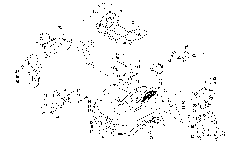 FRONT RACK, BODY PANEL, AND HEADLIGHT ASSEMBLIES [100327]