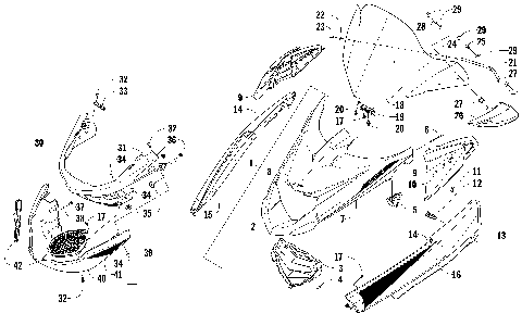 HOOD, WINDSHIELD, AND FRONT BUMPER ASSEMBLY [91886]