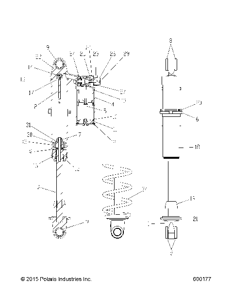 SUSPENSION, SHOCK, IFS, HI LO ADJ. (7044384) - S21DDH8RS (600177)