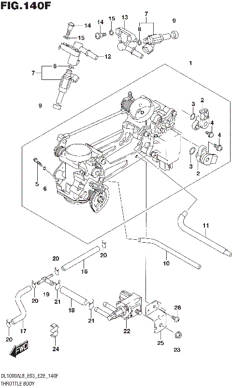 THROTTLE BODY (DL1000XAL8 E33)