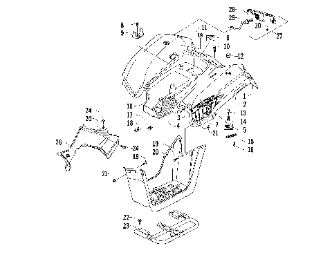 REAR BODY PANEL AND TAILLIGHT ASSEMBLIES [96335]