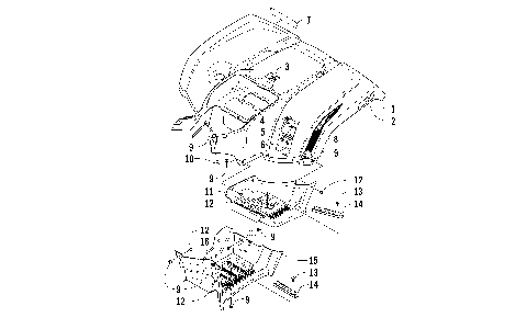 REAR BODY PANEL AND FOOTWELL ASSEMBLIES [97863]