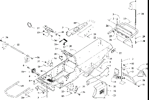 CHASSIS, FOOTREST, AND REAR BUMPER ASSEMBLY [107925]