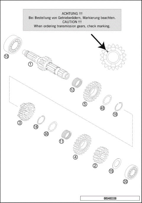 TRANSMISSION I - MAIN SHAFT