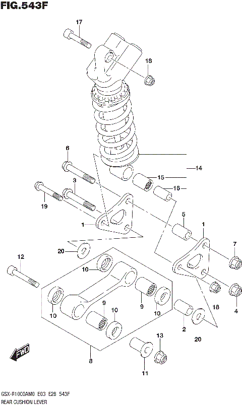 REAR CUSHION LEVER (GSX-R1000RZA)