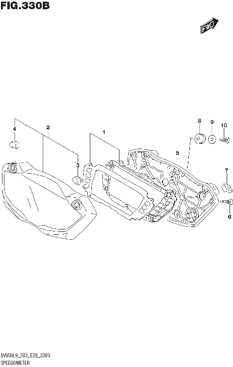 SPEEDOMETER (SV650L9 E33)