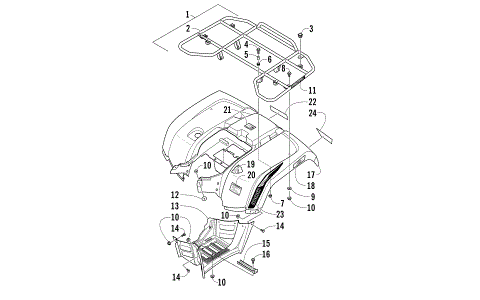 REAR RACK, BODY PANEL, AND FOOTWELL ASSEMBLIES