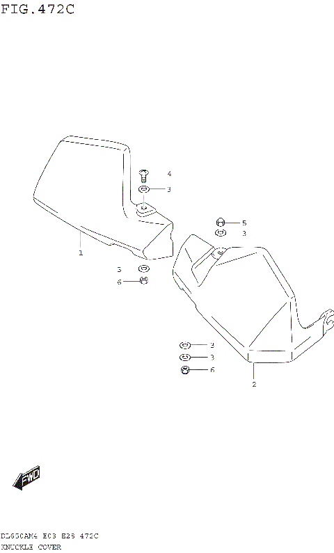 KNUCKLE COVER (DL650XAM4 E33)