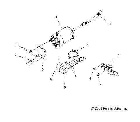 ENGINE, STARTER MOTOR - S12PB6HSA/HSL/HEA (49SNOWSTARTER09600TRG)
