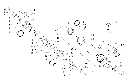 REAR SUSPENSION REAR ARM SHOCK ABSORBER [102324]
