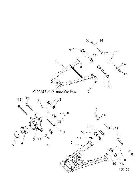 SUSPENSION, REAR - R15RTE87FA (700156)