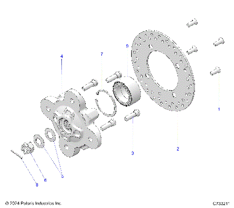 SUSPENSION, FRONT HUB - R18RTED1F1/SD1C1 (C733211)