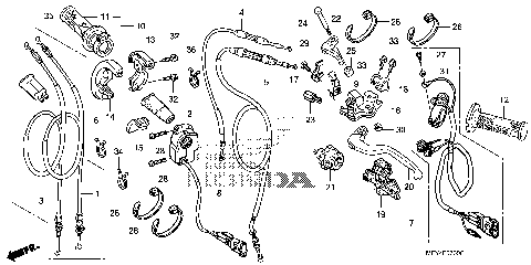 HANDLE LEVER@SWITCH@CABLE