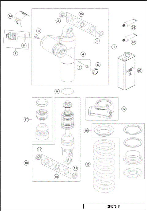 SHOCK ABSORBER DISASSEMBLED