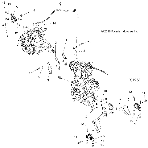 ENGINE, TRANSMISSION MOUNTING & LONG BLOCK - A17DAA57F5 (101236)