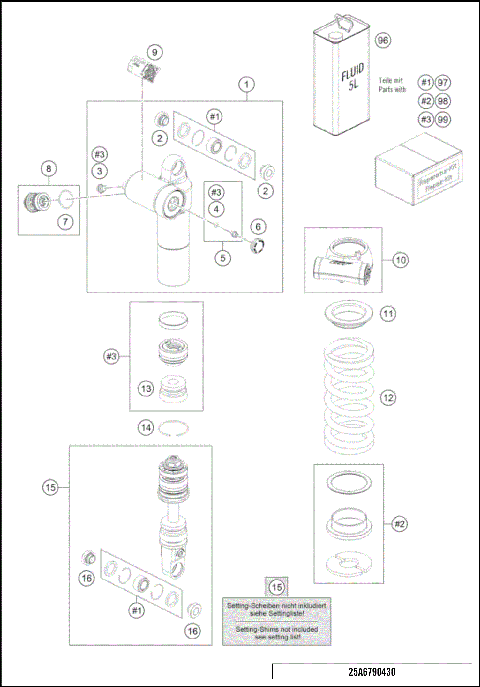 SHOCK ABSORBER DISASSEMBLED