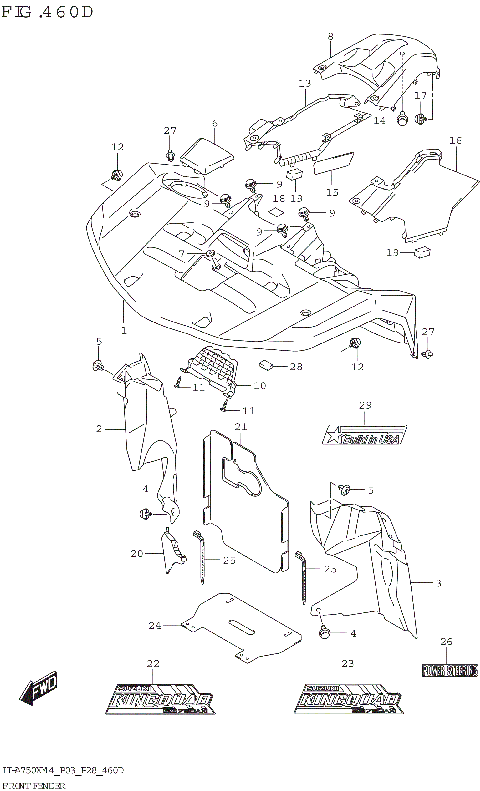 FRONT FENDER (LT-A750XP:(P03,P33))