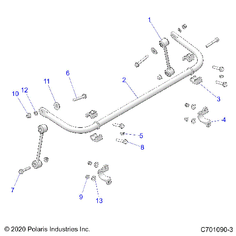 SUSPENSION, STABILIZER BAR, REAR - Z22NAS99CZ (C701090-3)