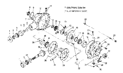 GEARCASE, REAR (BUILT BEFORE 1/15/07) - R07RH50AF/AR/AT (49RGRGEARCASERR07500EFI)