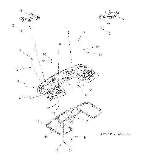 BODY, REAR RACK ASM. - A12DH50AX/AZ (49ATVRACKMTG11SP500TRG)