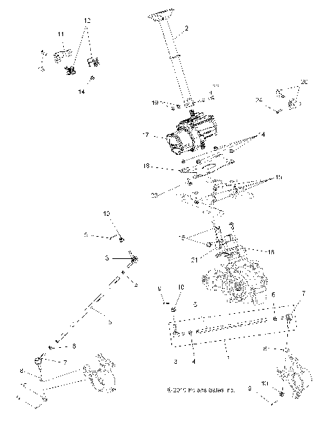 STEERING, STEERING POST ASM. - A11DX55FL (49ATVSTEERING11SPTRGEPS850I)