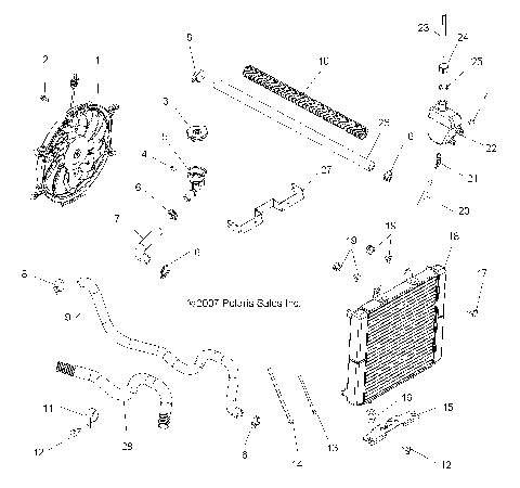 ENGINE, COOLING SYSTEM - A08MH50AX/AZ (49ATVCOOL08SP500)