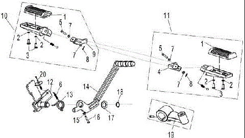 FOOT REST  (PEDAL BRAKE)