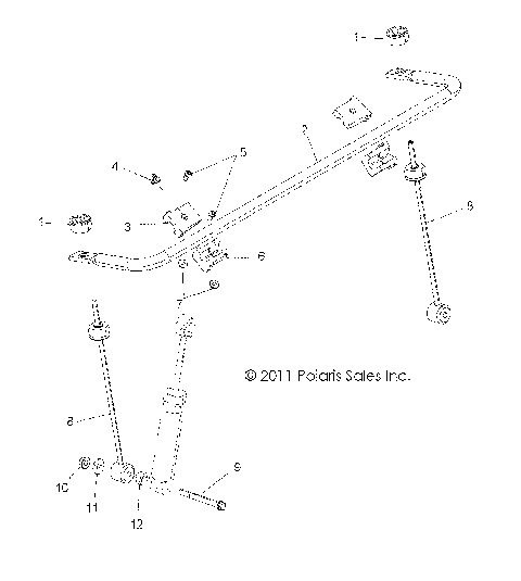 SUSPENSION, STABILIZER BAR, FRONT - Z16VHA57A2/EAK/AS (49RGRSTABILIZERFRT12RZR570)