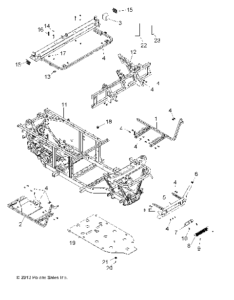CHASSIS, FRAME and FRONT BUMPER - R14RH57AA/AC/AR/6EAZ (49RGRFRAME14570)