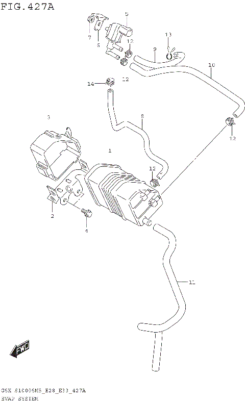EVAP SYSTEM (GSX-S1000SRQM5_E33)