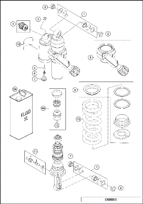 SHOCK ABSORBER DISASSEMBLED
