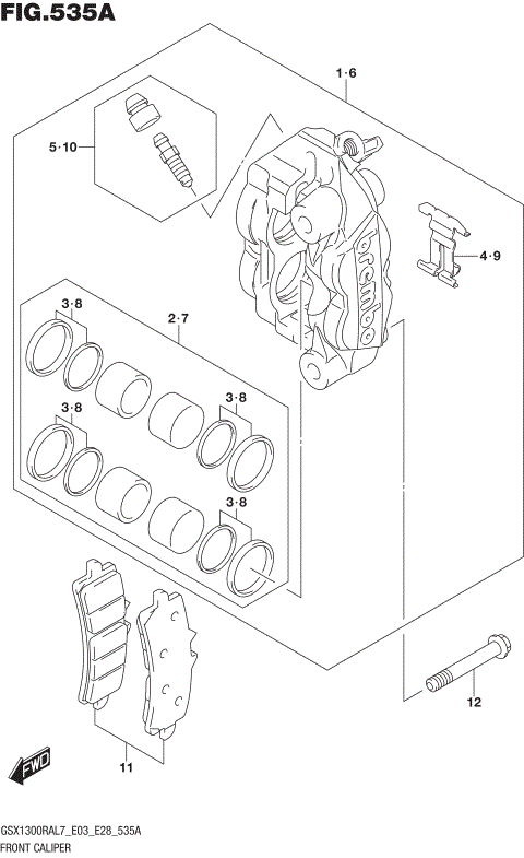 FRONT CALIPER (GSX1300RAL7 E03)