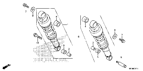REAR SHOCK ABSORBER (2)