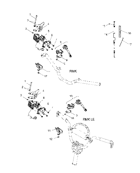 ENGINE, THROTTLE CONTROL ASM. - S15CC6/CK6/CM6 ALL OPTIONS (49SNOWTHROTTLE15RMK)