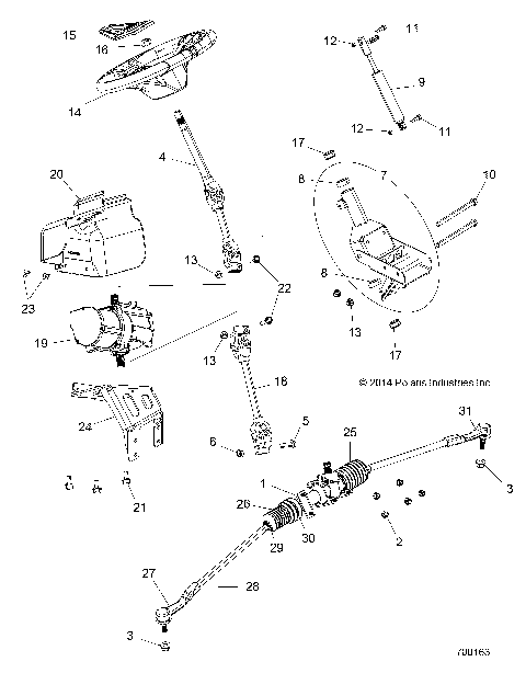 STEERING, POWER STEERING ASM. - Z16VBE99AK/AW/AB (700163)