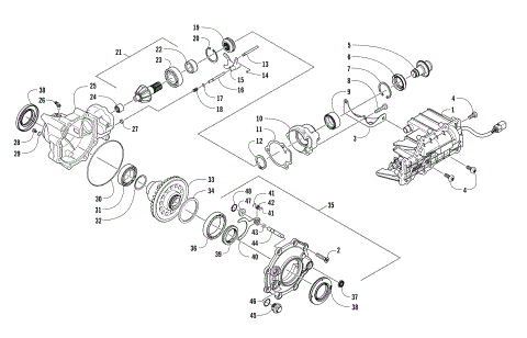 FRONT DRIVE GEARCASE ASSEMBLY
