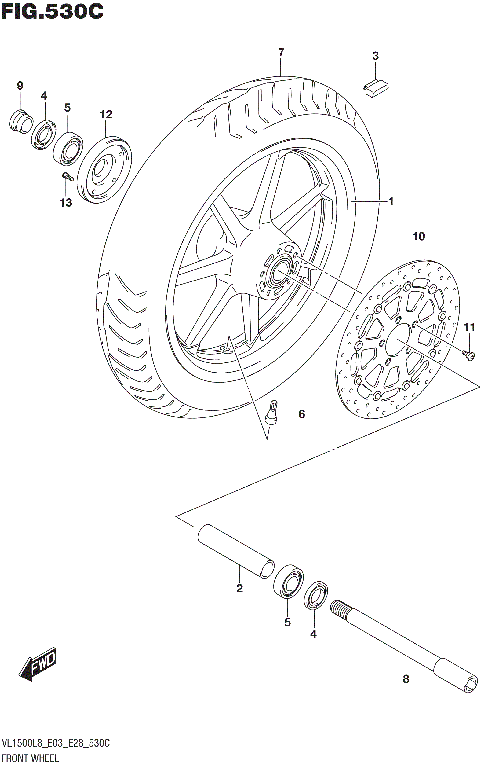 FRONT WHEEL (VL1500BL8 E33)