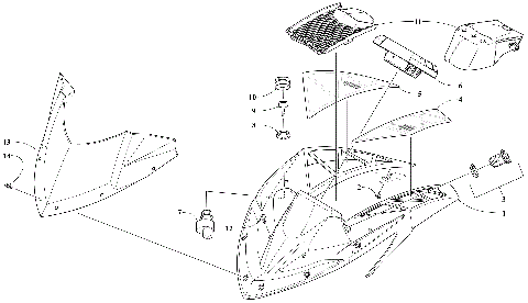 WINDSHIELD AND INSTRUMENTS ASSEMBLIES [106126]