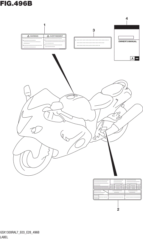 LABEL (GSX1300RAL7 E28)