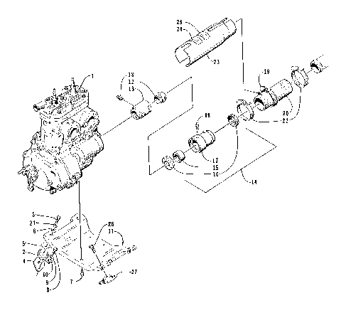 ENGINE AND RELATED ASSEMBLY [72764]