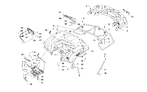 REAR BODY, RACK, AND TAILLIGHT ASSEMBLY [301441]