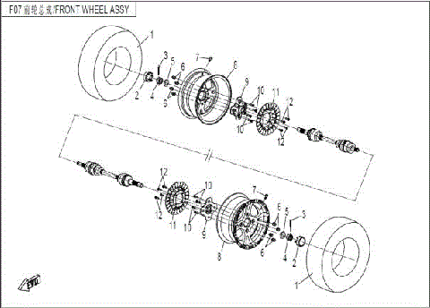 FRONT WHEEL ASSY