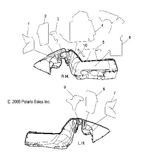 FENDER FOAM and FOIL - S07PC7JS/JE (49SNOWFENDERFOAM07DRGN)
